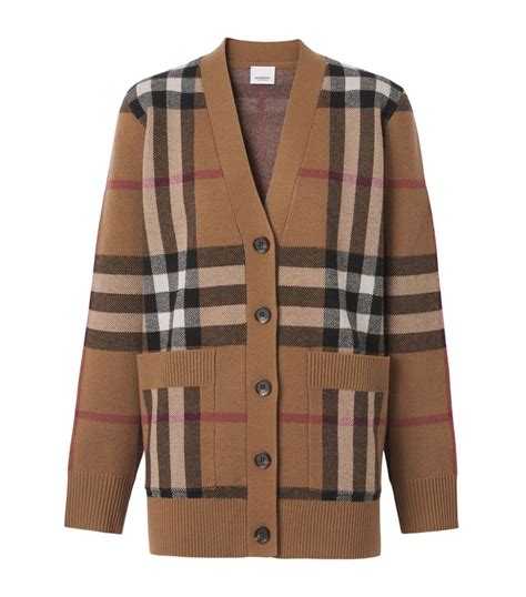 burberry baby girl cardigan|burberry check cashmere cardigan.